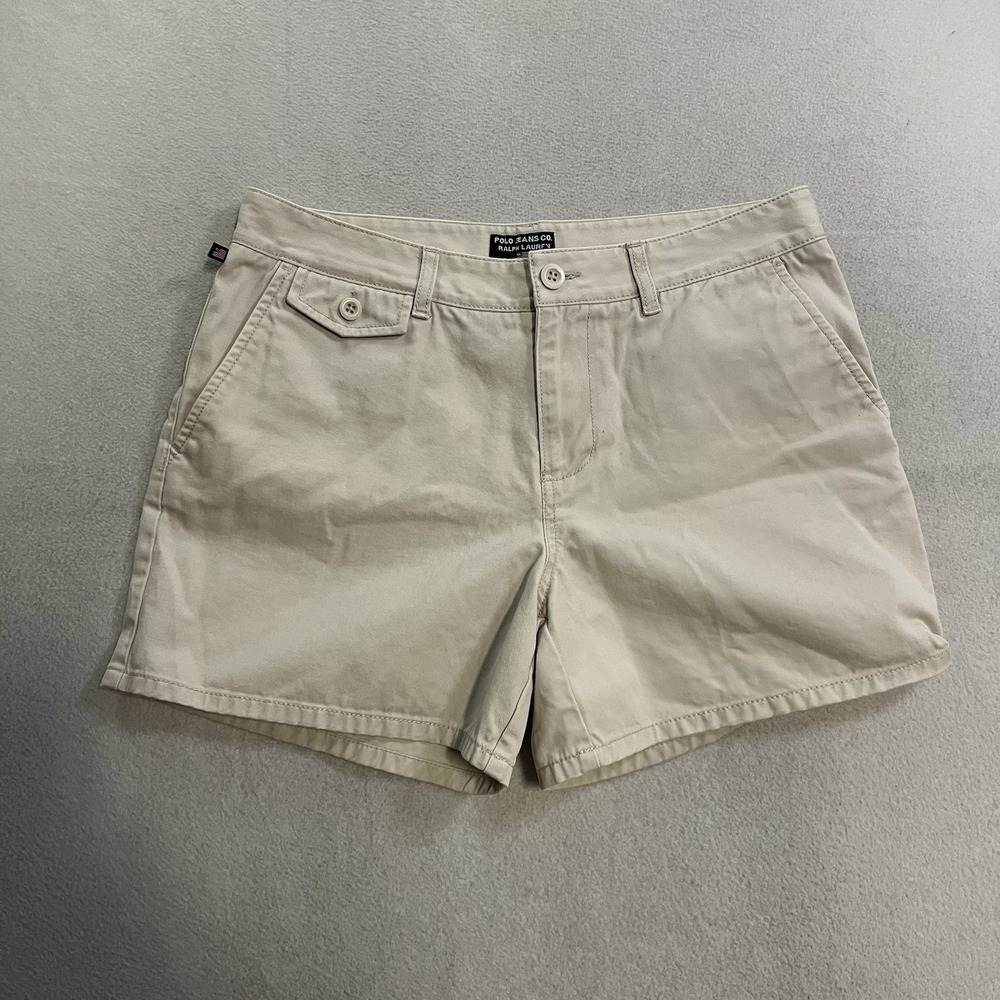 Polo Jeans Co Ralph Lauren Shorts Women's Size 8 Khaki Beige 4" Inseam